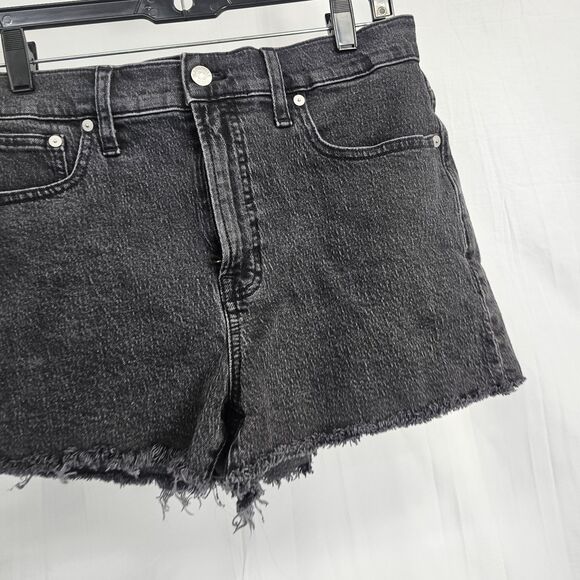Madewell The Perfect Jean Short In Washed Black Cut Off Women's Size 29 - Picture 2 of 6